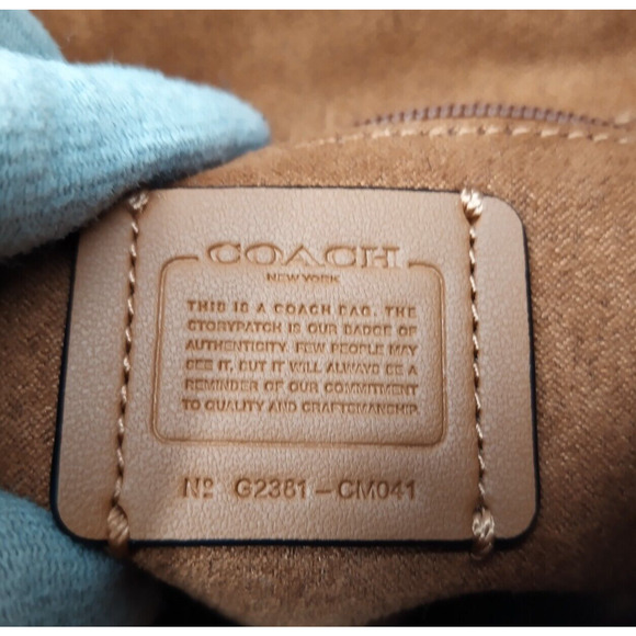 Coach Black Pebbled Leather Studded Drawstring Crossbody Backpack Bag - NWT $450 - Picture 12 of 16